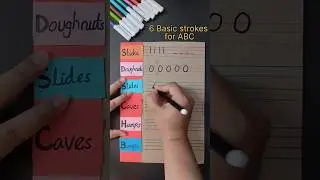 Basic strokes for ABC/ kids pre-writing skills development (early childhood development 