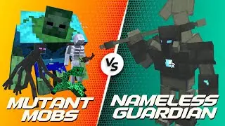 Minecraft mobs battle: Nameless guardian Vs Mutant mobs | minecraft addon