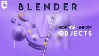 Easy way to hide and unhide object in blender | Deepak Graphics Hindi