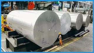 Aluminium Smelting and Casting Process. Mass Production Process Of Aluminium Products
