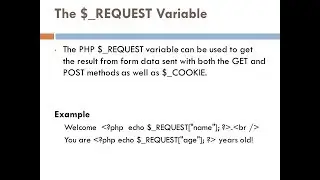 PHP $_REQUEST variable with example