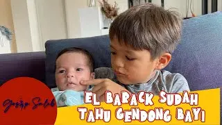 Gemas! Momen El Barack Belajar Gendong Bayi Bersama Jessica Iskandar