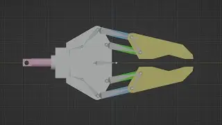 Robot Gripper Mechanism Rigging in Blender