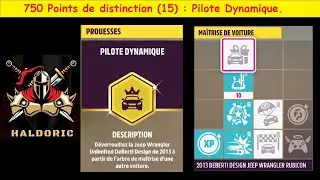 750 Points de distinction (15) : Pilote Dynamique. Forza Horizon 5 (FH5).