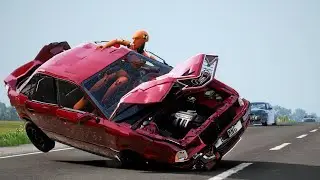 Beamng Drive - Realistic Rollover Crashes #3 digital DRIVE