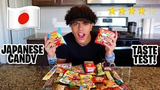 TRYING JAPANESE CANDY! 🇯🇵🍭 Taste Test | DerekTrendz