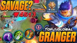 SAVAGE?! Granger ONE HIT Build + Spellvamp Emblem!! - Top 1 Global Granger ~ MLBB