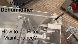 Midea Dehumidifier MAD50PS1AWT Maintenance Demonstration - Air Filter and Water Filter Maintenance
