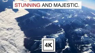 STUNNING AND MAJESTIC Rocky Mountains Flyover. Famous Rockies! Relax. (4K)