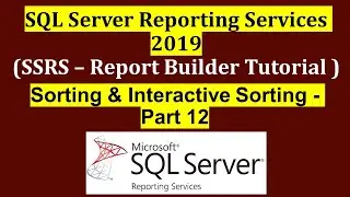 Sorting and Interactive Sorting in SSRS - Part 12