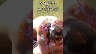 Bodybuilder VS 1000+ Paintballs 