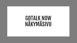 GoTalk NOW näkymäsivu