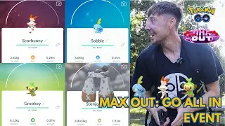 Shinies and Hundos Playing the New Season Max Out, GO All Out Event in Pokemon GO.