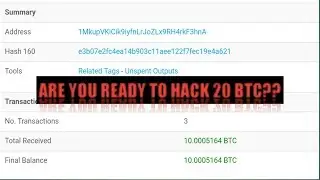 Tutorial Hack Private Key Bitcoin ( 20 BTC) || Silahkan Pecahkan code nya gaes??