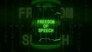 FREEDOM OF SPEECH   Retro CRT green screen glitch text animation