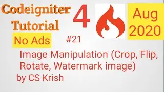 Image Manipulation Codeigniter 4 | Crop, Flip, Rotate, Watermark Image