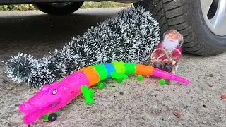 Car vs Avangers ,Alligator,Captain America, Rainbow Toys ASMR Crushing crunchy & soft things by car!
