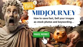 How to save images fast on Midjourney + sell them as stock photos = make money