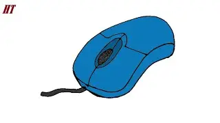 How to draw a computer mouse Easy Step by Step