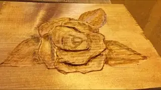 Relief Wood Carving - flower