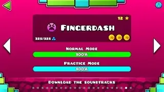 "Fingerdash" 100%  Complete [All Coins] | Geometry Dash [2.1]