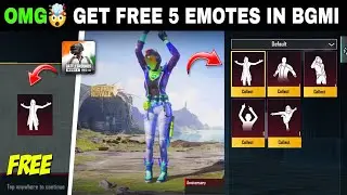 Get Free 5 Mythic Emotes In Bgmi | Bgmi 5 Rare Emotes Free | Bgmi New Event