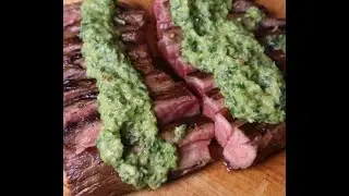 Flank Steak with Green Salsa Made Inside