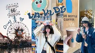 LA vlog / 初次踏上美國🇺🇸夢寐以求の加州迪士尼、Santa Monica+Vanice Beach一日遊、LA第一名的韓式....🍲