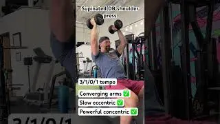 Supinated Dumbbell shoulder press #fitness #shoulders #hypertrophytraining #fitover40