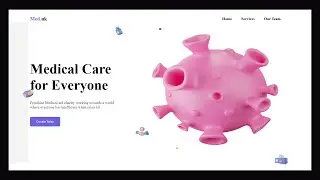 Responsive Covid-19 Medical Care  Portfolio with HTML and  CSS  || Web Creator