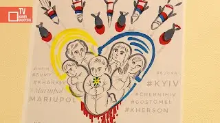 Wystawa rysunków o wojnie na Ukrainie