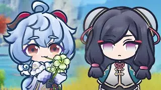Smol baby Ganyu and Shenhe 😊