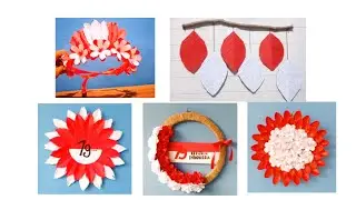 membuat hiasan tema merah putih #diy #kolase #artandcraft #craft #diyart #tutorial #art