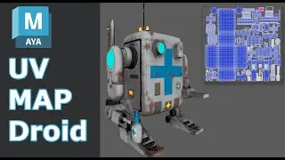 Creating UVs for a Complex Droid in Autodesk Maya: Step-by-Step Guide | Academic Phoenix Plus