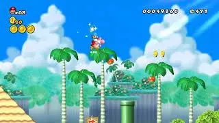 [HD] newer super mario bros. wii - 100% completion world 1