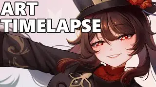 [TIMELAPSE] Hu Tao - Genshin Impact | ClipStudioPaint