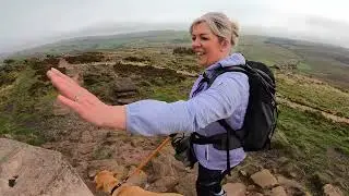 Walking Hen Cloud and The Roaches with two Labradors in the Peak District National Park