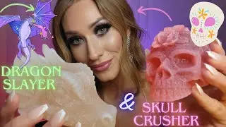 ASMR 🍭 GIANT Halloween Edible Crystals! 🍬👻⛈️ *Mukbang* (eating sounds, tapping, mouth sounds)