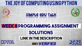 Nptel The Joy Of Computing Using Python Week 8 All Programming Assignment Solution With Link Of Code