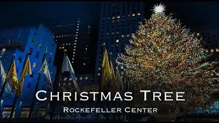 Rockefeller Center Christmas Tree Lighting & Saks Fifth Avenue Show NYC | Day and Night 4K video