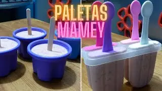 Paletas heladas de mamey súper cremosas.