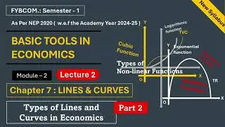 Lines and Curves | Chapter 7 | L 2 | FYBCOM | Basic Tools in Economics | As per nep 2020