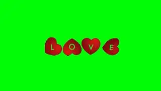Best love heart animation green screen background video