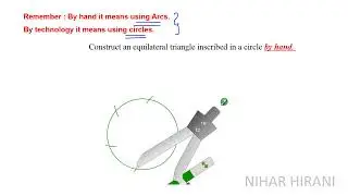 Construct an equilateral triangle inscribed in a circle by using straight Edge and Compass.
