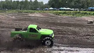 Mega Truck Race At Hogwaller Mud Bog! Mega Truck Bad Boys Race Series!