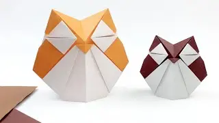 Origami Halloween - How to make Origami Owl Easy Step by Step