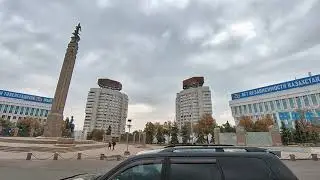 Алматы. Площадь Республики и Монумент Независимости Казахстана (Insta360 ONE X2)