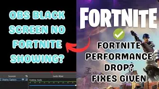 OBS Fix For Fortnite Capture! And Fix Fortnite LAG / Stutters / Low FPS With ONE Simple Setting!