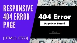 Create awesome 404 error page[HTML5 & CSS3]