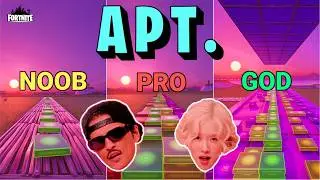 ROSÉ & Bruno Mars - APT. - Noob vs Pro vs God (Fortnite Music Blocks)